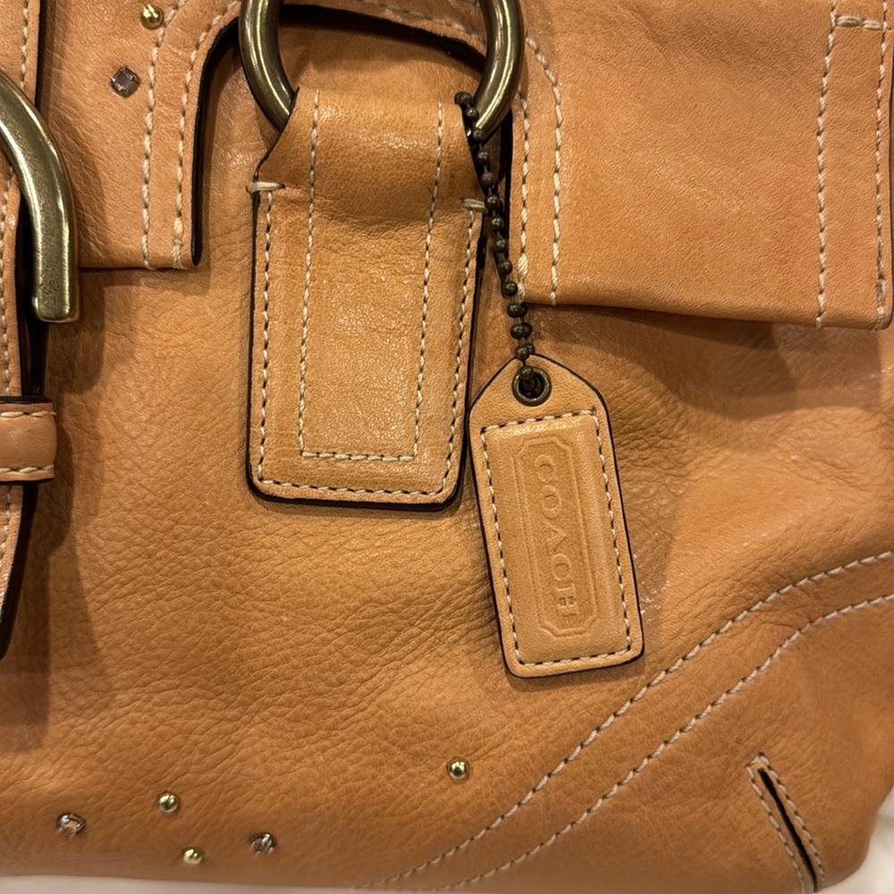 Rare Vintage COACH soho with Swarovski crystals and studs satchel style handbag - Picture 4 of 14